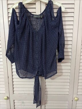 Costa Blanca Cold-Shoulder Blouse